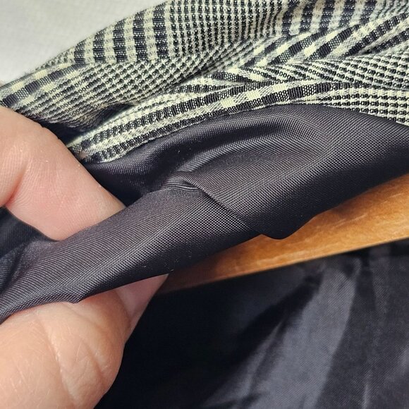 Liz Claiborne Vintage Oversized Classic Doubled Breasted Blazer Plaid Women's 8 - Picture 10 of 14